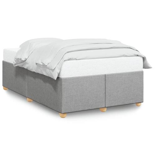 vidaXL Bedframe zonder matras 120x190 cm stof lichtgrijs, Huis en Inrichting, Slaapkamer | Bedden, Nieuw, Verzenden