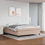 vidaXL Boxspring bed kunstleer cappuccinokleurig 160x200 cm, Verzenden