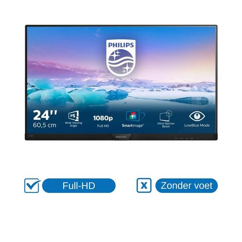 Philips V Line Full HD LCD-monitor 243V7QDSB/00, Informatique & Logiciels, Moniteurs, Enlèvement ou Envoi