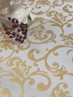 san leucio - nappe précieuse avec motif brodé à fil dor -, Antiquités & Art