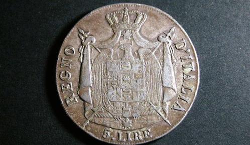 Italië, Koninkrijk (Napoleontisch) Napoleone. 5 Lire 1810, Postzegels en Munten, Munten | Europa | Niet-Euromunten