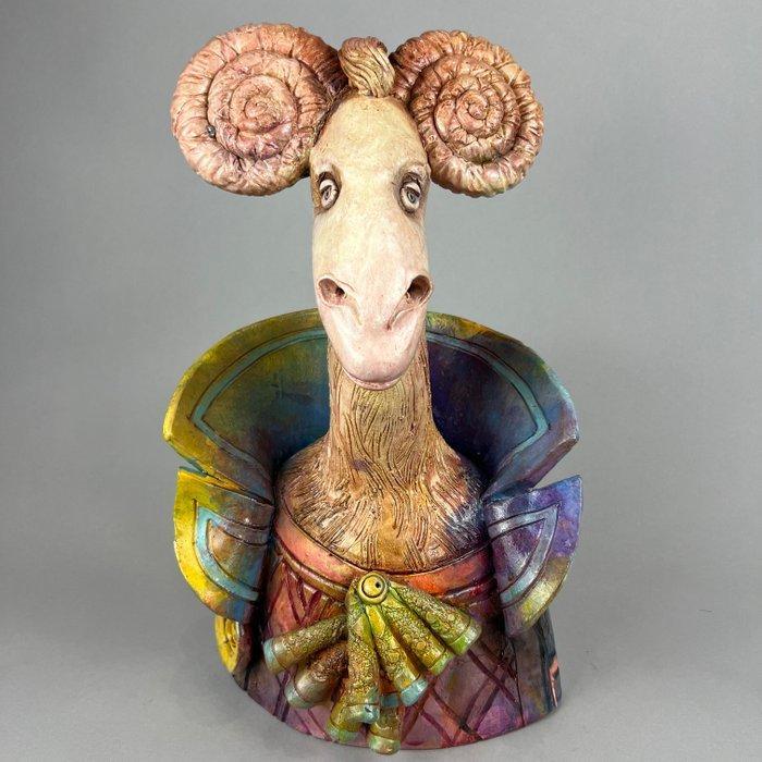 Anna Ponka (XX-XXI) - The Ram - 40 cm, Antiek en Kunst, Kunst | Designobjecten