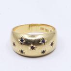 Ring - 18 karaat Geel goud - 0.07ct. tw. Gemengde edelstenen, Nieuw