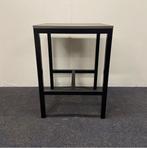 Sta-tafel (hxbxd) 111x80x80 cm, Bruin eiken blad - zwart, Gebruikt