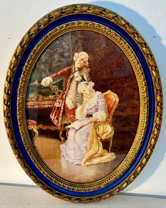 Riccardo Galli (1869–1944) - Scena di corte francese, Antiek en Kunst, Kunst | Schilderijen | Klassiek