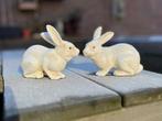 Beeldje - Set of Two White Rabbit Sculptures – Elegant and