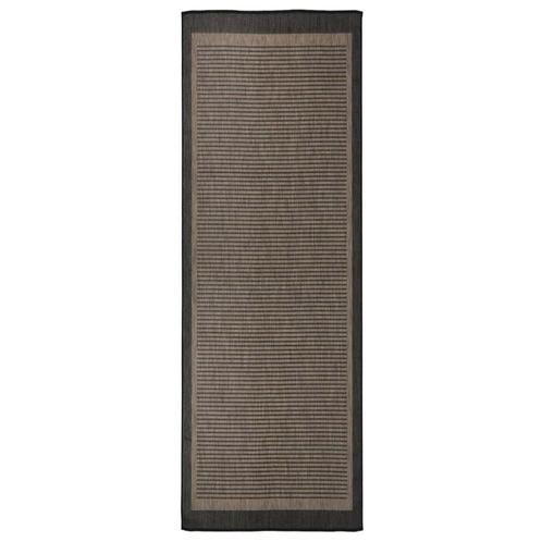 vidaXL Buitenkleed platgeweven 80x250 cm donkerbruin, Huis en Inrichting, Stoffering | Tapijten en Vloerkleden, Nieuw, Verzenden