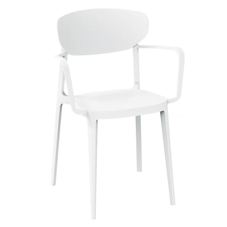 Stoel | LUGANO | Kunststof | White | In-/Outdoor |, Zakelijke goederen, Horeca | Keukenapparatuur, Nieuw in verpakking, Verzenden
