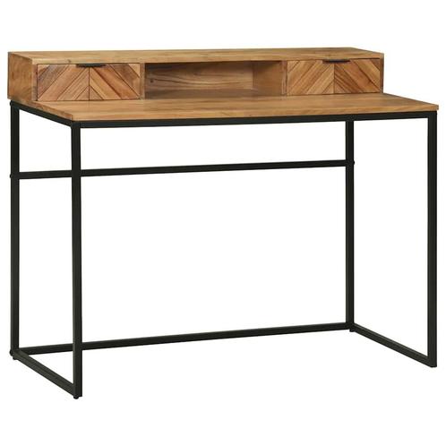 vidaXL Bureau 110x50x87 cm Massief Hout Acacia, Huis en Inrichting, Bureaus, Nieuw, Verzenden
