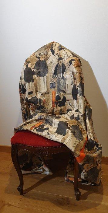 Zeldzaam weefsel Oolong Tea Origineel - Oosters ontwerp -, Antiek en Kunst, Antiek | Tapijten, Tafelkleden en Textiel