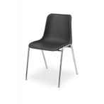 Stoel | Zwart | Chroom | 10 Stuks | 490x800(h)mm Luxus, Verzenden, Nieuw in verpakking