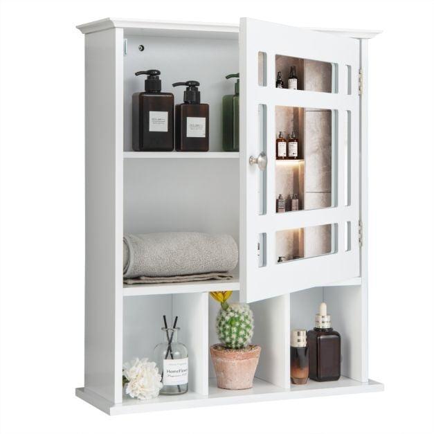 2dekans | Coast Badkamer Muur Opbergkast Spiegelkast Houten, Huis en Inrichting, Badkamer | Badkamermeubels, Ophalen of Verzenden