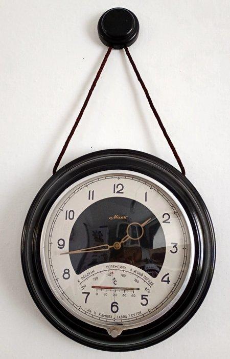 Scheepsklok, Cabine weerstation, 1972. - Serdobsk, Antiek en Kunst, Curiosa en Brocante