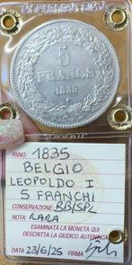 België. Leopold I. 5 Francs 1835, Postzegels en Munten