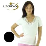 Kanten hemd Lasido dames korte mouwen | ZWART | GROOTHANDEL, Kleding | Dames, Blouses en Tunieken, Nieuw, Verzenden