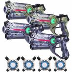 4 Light Battle Active Laserguns - Camo Groen/Grijs + vesten, Kinderen en Baby's, Ophalen of Verzenden, Nieuw