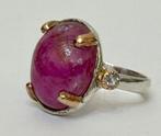 Zonder minimumprijs - Ring Ring met natuurlijke robijn / 30, Nieuw