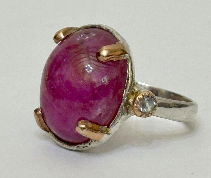 Zonder minimumprijs - Ring Ring met natuurlijke robijn / 30, Bijoux, Sacs & Beauté, Bagues