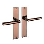 Ferro geveerd op schild PVD glanzend brons, Ophalen of Verzenden, Nieuw, IJzer, Klink of Kruk