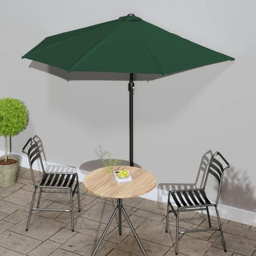 vidaXL Balkonparasol half met aluminium paal 270x144 cm, Tuin en Terras, Parasols, Nieuw, Verzenden