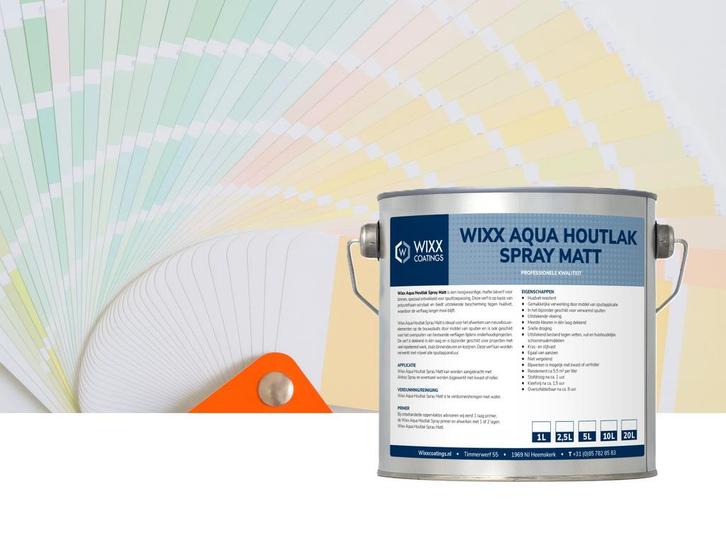 Wixx Aqua Houtlak Spray Matt Mengkleur 1L, Doe-het-zelf en Bouw, Verf, Beits en Lak, Nieuw, Verzenden