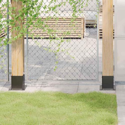 vidaXL Spokkels vierkant 12 st 121x121 mm gepoedercoat staal, Tuin en Terras, Palen, Balken en Planken, Nieuw, Verzenden