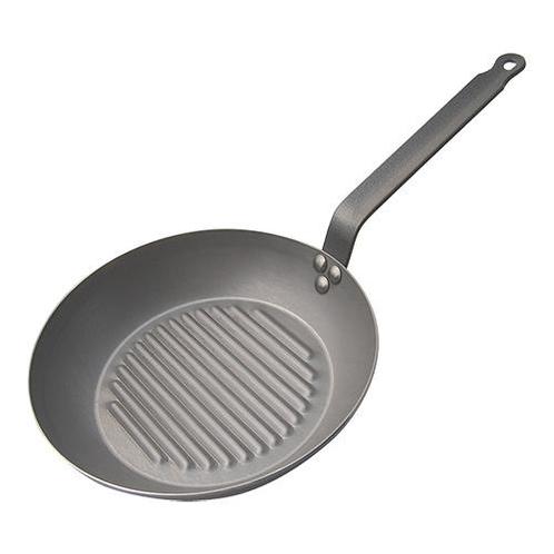 Grillpan plaatstaal geribbeld rond Ø26cm De Buyer, Zakelijke goederen, Horeca | Keukenapparatuur, Nieuw in verpakking, Verzenden