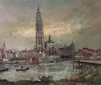 Pie Willem (1926) - Uitzicht op Antwerpen (groot werk), Antiek en Kunst, Kunst | Schilderijen | Klassiek