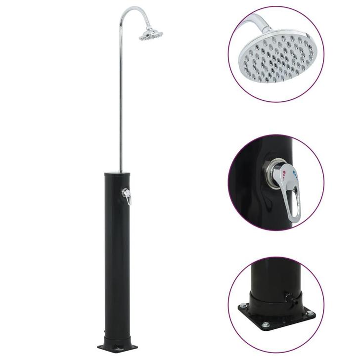 vidaXL Solardouche 20 L 214 cm zwart, Tuin en Terras, Zwembaden, Nieuw, Verzenden