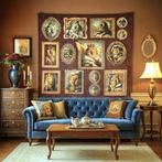 Decoratief paneel Portretten van Leonijnse majesteit, Antiek en Kunst