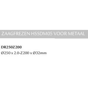 Drelux dr250z200 fraise à scie hssdm05 pour métal Ø250 -, Doe-het-zelf en Bouw, Gereedschap | Overige machines