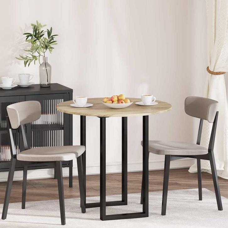 vidaXL Tafelblad Sonoma eiken 80 x 80 x 1.5 cm Bewerkt hout, Huis en Inrichting, Tafelonderdelen, Nieuw, Verzenden