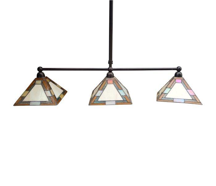 Lamp - Tiffany style - Gietijzer - biljampaal, Antiek en Kunst, Curiosa en Brocante