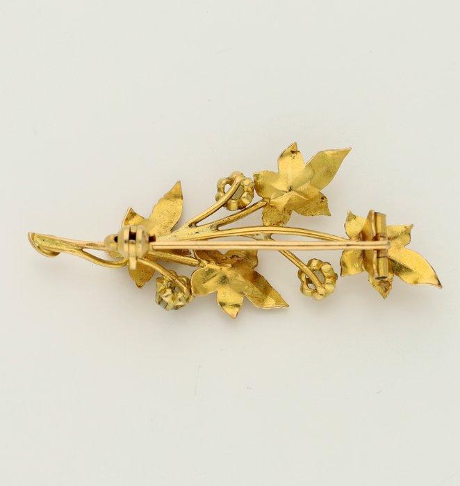 Broche - 14 carats Or jaune, Handtassen en Accessoires, Antieke sieraden