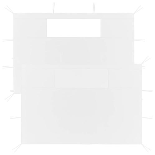 vidaXL Prieelzijwanden met ramen 2 st wit, Tuin en Terras, Partytenten, Nieuw, Verzenden