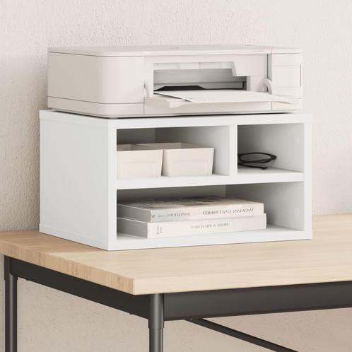 vidaXL Printerkastje 40x32x22,5 cm bewerkt hout wit, Computers en Software, Printers, Nieuw, Verzenden