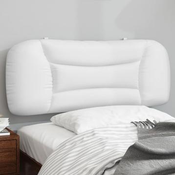 vidaXL Coussin de tÃªte de lit blanc 100 cm similicuir disponible aux enchères