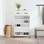 vidaXL Schoenenkast 60x35x105 cm bewerkt hout wit, Huis en Inrichting, Kasten | Overige, Verzenden, Nieuw