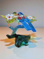 Tommasi Studio - Beeldje - Uccelli colorati su ramo soffiato