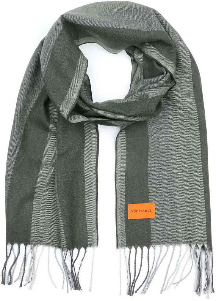 Suitable Sjaal Softfeel Herringbone Groen maat  Heren, Vêtements | Hommes, Bonnets, Écharpes & Gants, Envoi