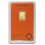1 gram - Goud - .9999 Gold Bar Valcambi LBMA Certified (In