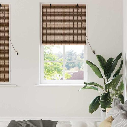 vidaXL met gordijnen Bruin Bamboe, Huis en Inrichting, Stoffering | Gordijnen en Lamellen, Nieuw, Verzenden