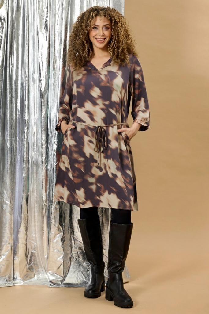 ZHENZI jurk elegante printXL=54-56Maat 46/48 (XL) of groter, Kleding | Dames, Jurken, Overige kleuren, Nieuw, Maat 46/48 (XL) of groter