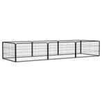 vidaXL Hondenkennel 8 panelen 100x50 cm gepoedercoat staal, Dieren en Toebehoren, Verzenden, Nieuw