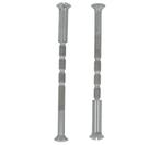 Patentbouten met huls M4x65 lenskop mat rvs, Nieuw, Overige materialen, Klink of Kruk