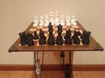 Schaaktafel - Hout, Aluminium - hoogte 55 cm., Antiek en Kunst