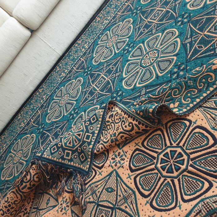 Copriletto tapijt vintage dubbelzijdig jaren 40 - Italië -, Antiek en Kunst, Antiek | Tapijten, Tafelkleden en Textiel