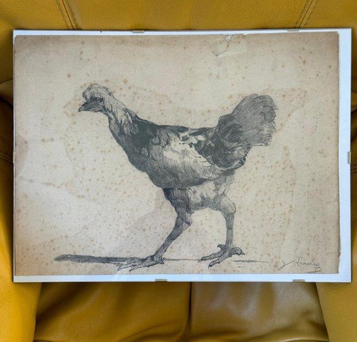 Jules Joseph Augustin Laurens (1825-1901) - Il Gallo, Antiek en Kunst, Kunst | Schilderijen | Klassiek