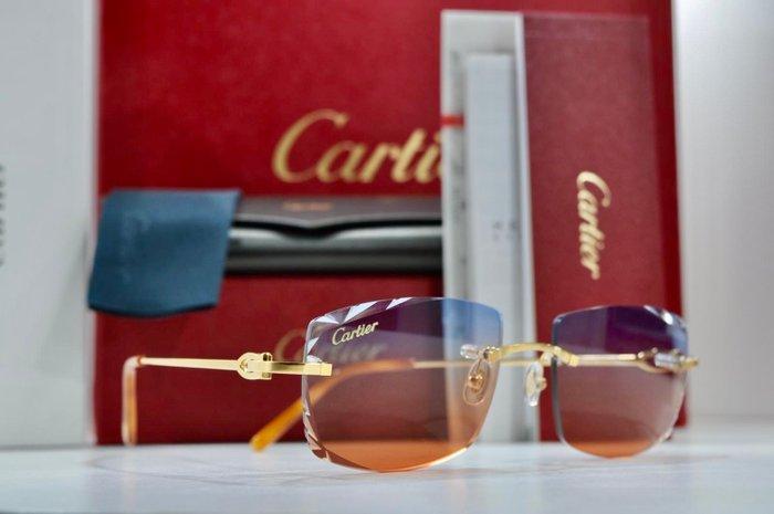 Cartier - New CARTIER Rimless Harmattan C Decoro Oro Lucido, Handtassen en Accessoires, Zonnebrillen en Brillen | Dames