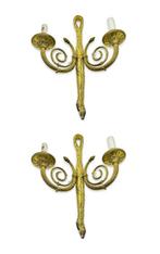 Wandlamp (2) - Lodewijk XVI - Verguld brons, Huis en Inrichting, Nieuw